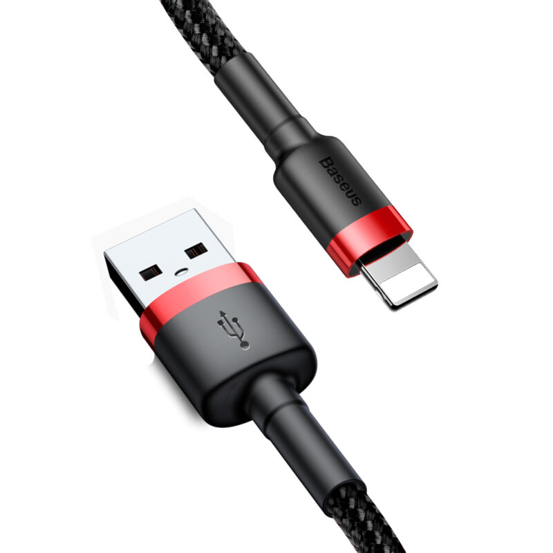 Baseus cable Cafule USB - Lightning 0,5m 2,4A red-black - Bild 6