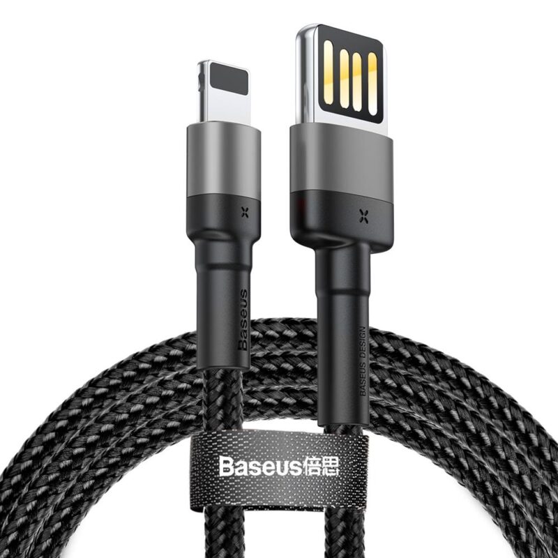 Baseus cable Cafule USB - Lightning 1,0 m 2,4A gray-black double side USB