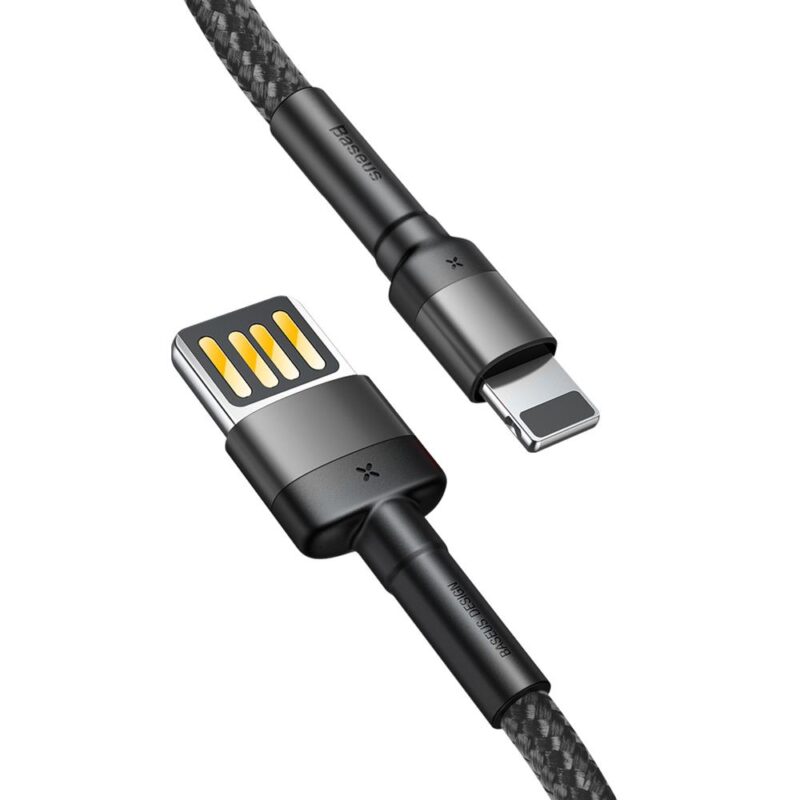 Baseus cable Cafule USB - Lightning 1,0 m 2,4A gray-black double side USB - Bild 3