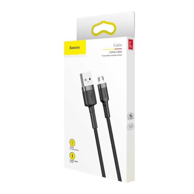 Baseus cable Cafule USB - microUSB 0,5 m 2,4A gray-black - Bild 12