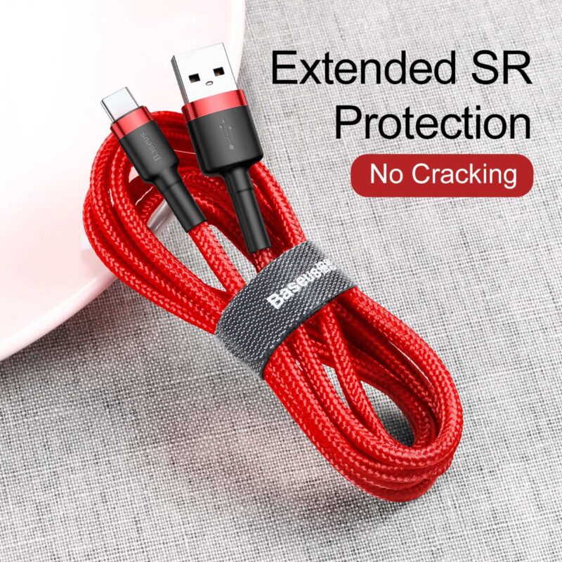 Baseus cable Cafule USB - USB-C 0,5 m 3A red - Bild 11