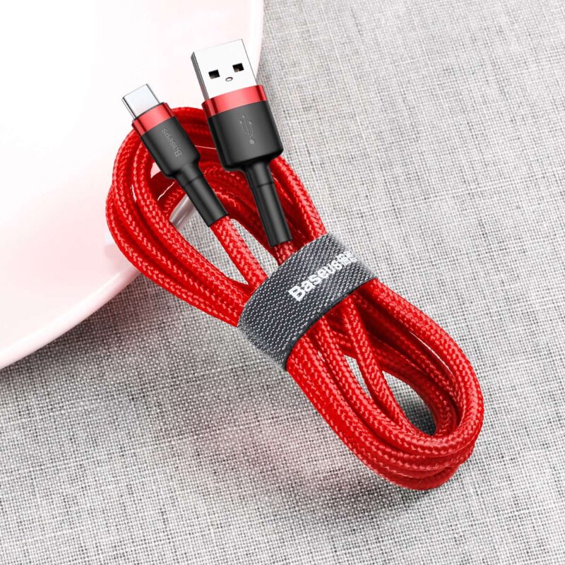 Baseus cable Cafule USB - USB-C 0,5 m 3A red - Bild 5