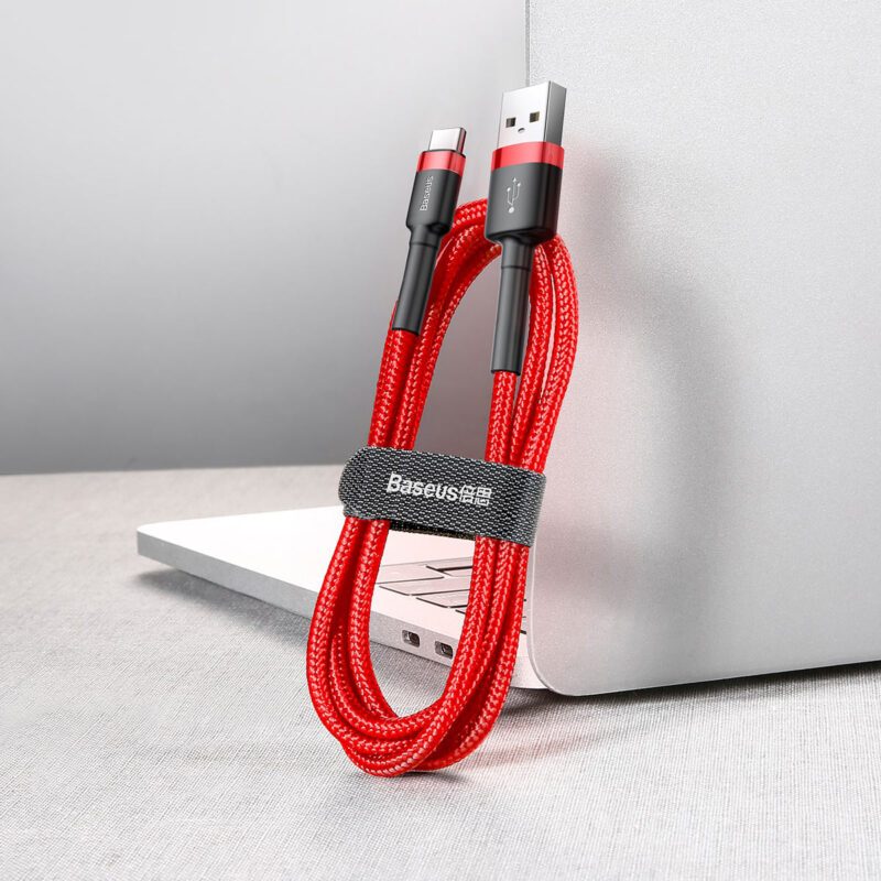 Baseus cable Cafule USB - USB-C 0,5 m 3A red - Bild 6