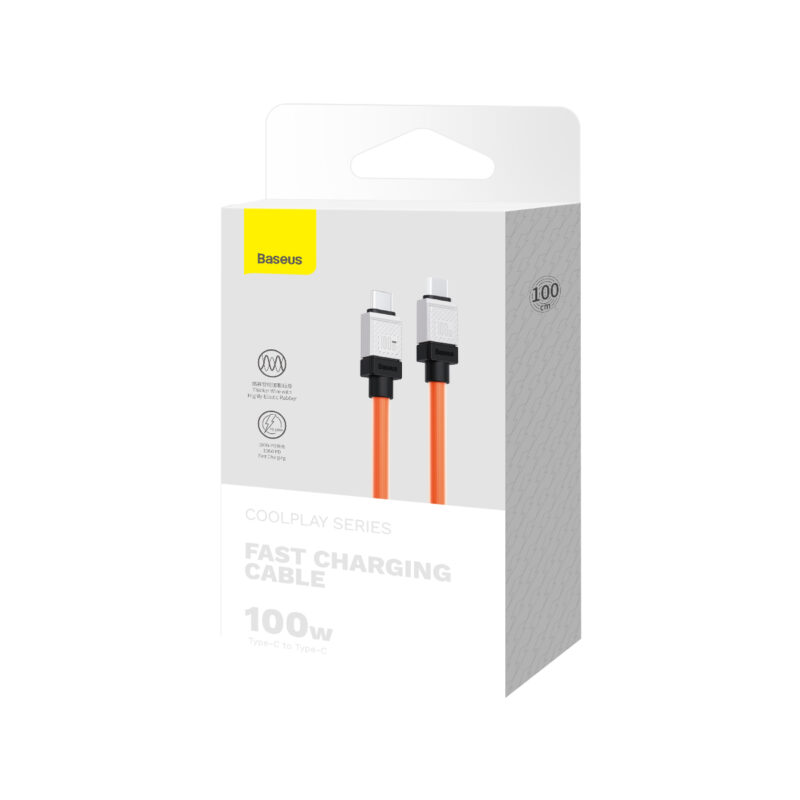 Baseus cable CoolPlay USB-C - USB-C 1m 100W orange - Bild 9