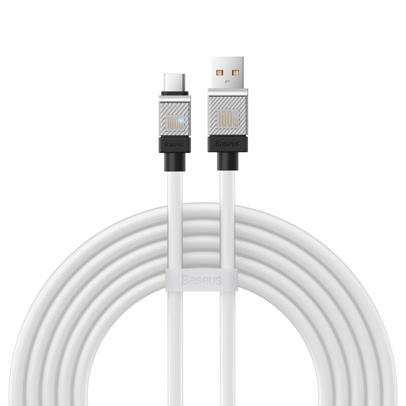 Baseus cable CoolPlay USB - USB-C 2m 100W white