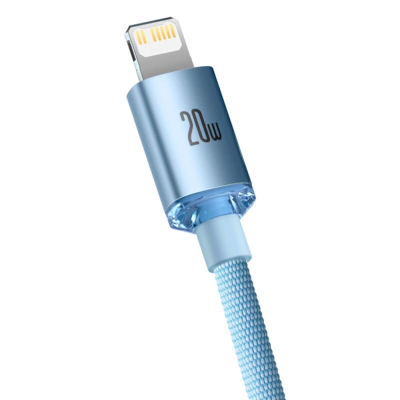 Baseus cable Crystal Shine USB-C - Lightning 1,2 m 20W sky blue - Bild 4