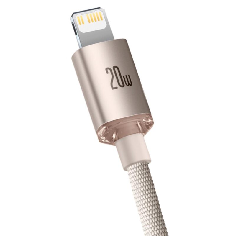 Baseus cable Crystal Shine USB-C - Lightning 2,0 m 20W pink - Bild 4