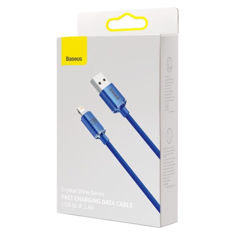 Baseus cable Crystal Shine USB - Lightning 1,2 m 2,4A blue - Bild 9