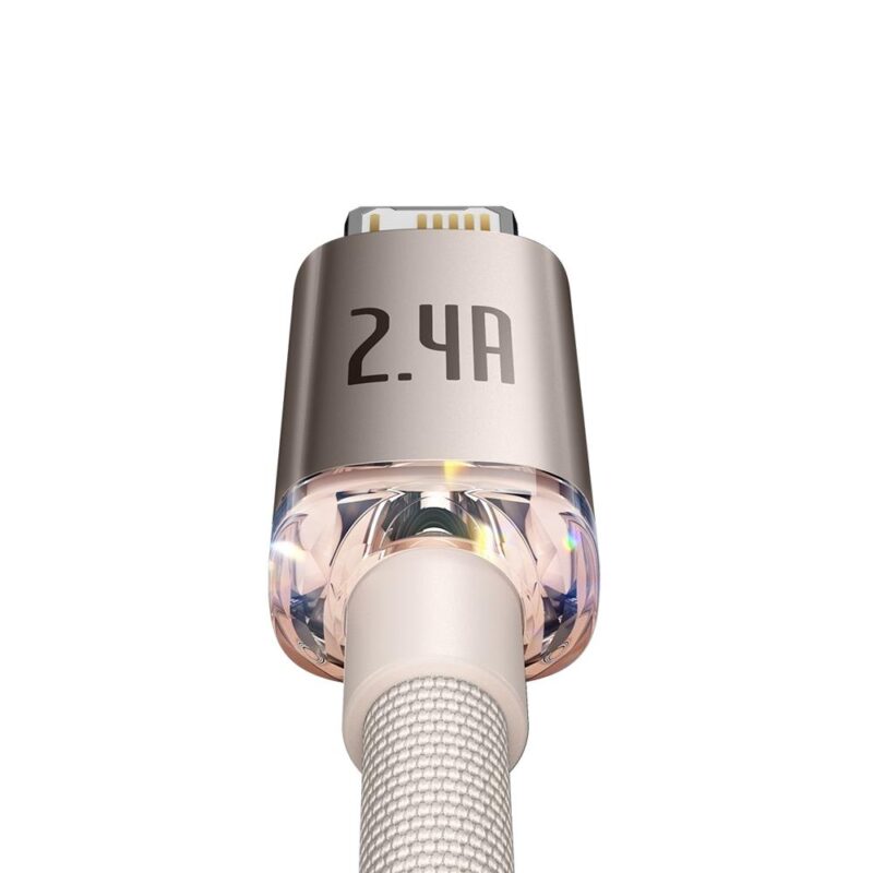 Baseus cable Crystal Shine USB - Lightning 1,2 m 2,4A pink - Bild 7