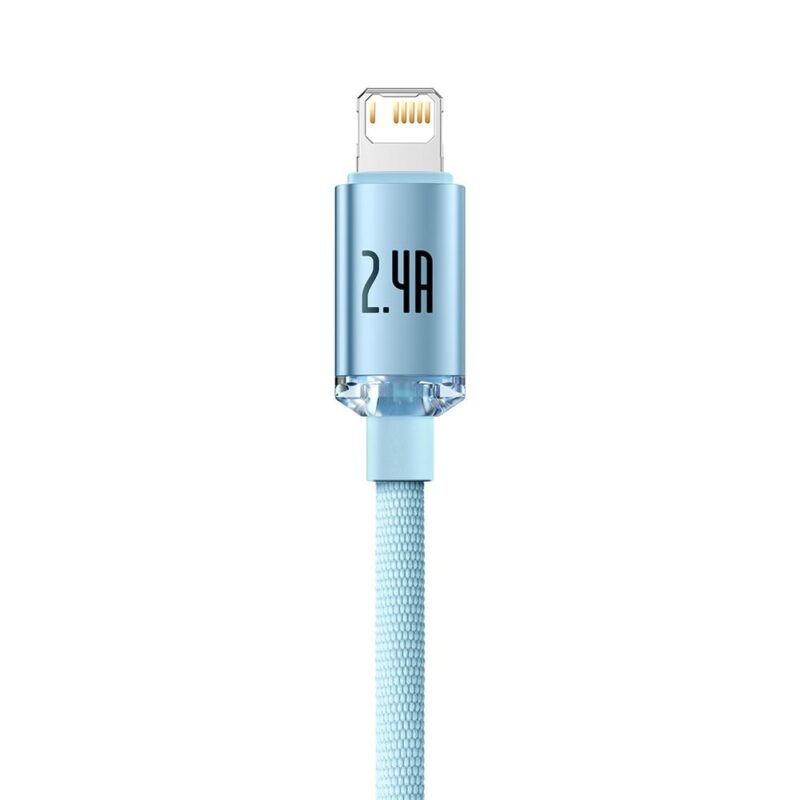 Baseus cable Crystal Shine USB - Lightning 1,2 m 2,4A sky blue - Bild 4