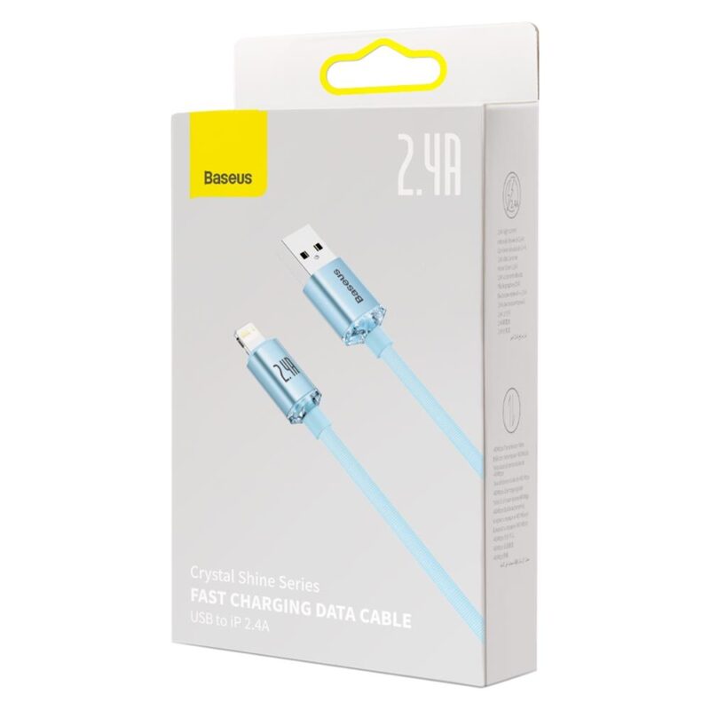 Baseus cable Crystal Shine USB - Lightning 1,2 m 2,4A sky blue - Bild 9