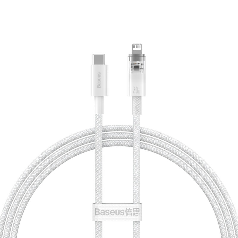 Baseus cable Explorer PD USB-C - Lightning 1,0m white smart temperature control 20W