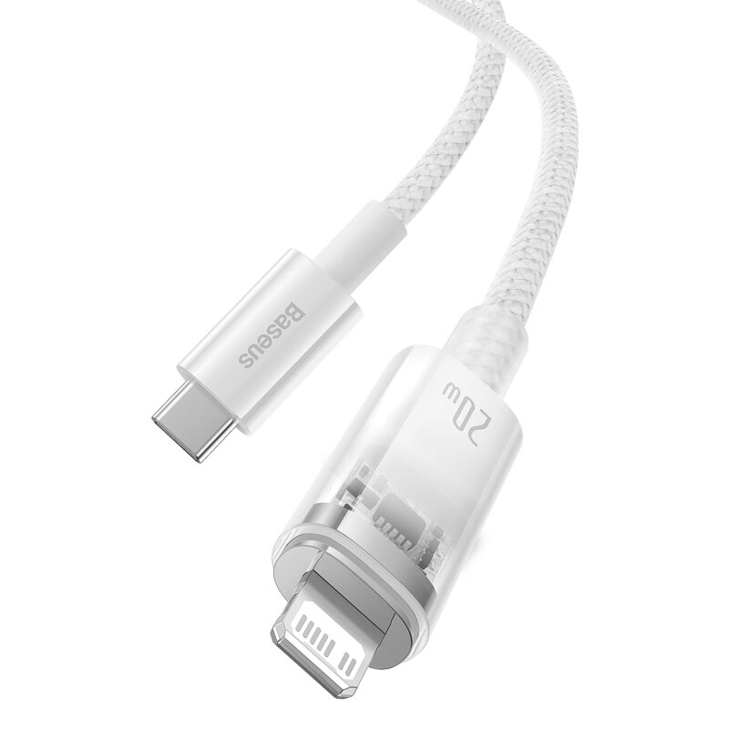 Baseus cable Explorer PD USB-C - Lightning 1,0m white smart temperature control 20W - Bild 6