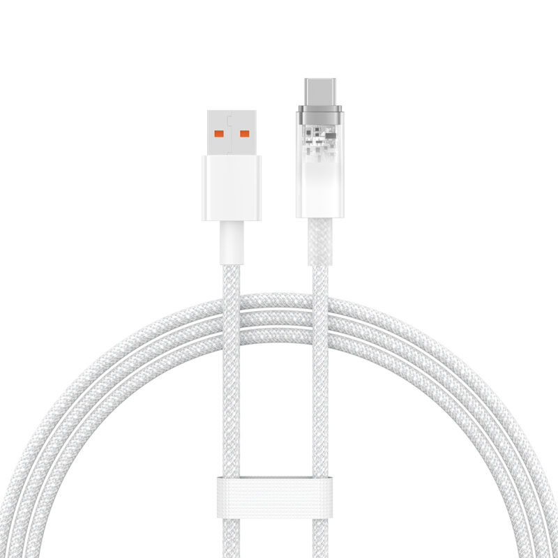 Baseus cable Explorer USB - USB-C 1,0m white smart temperature control 100W