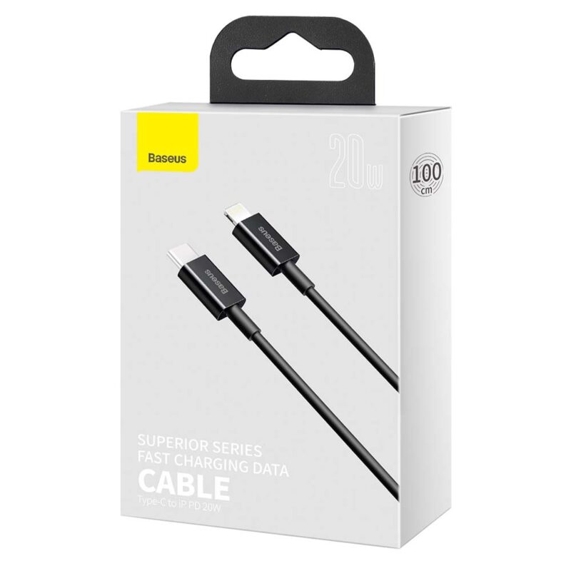 Baseus cable Superior PD USB-C - Lightning 1,0 m black 20W - Bild 8