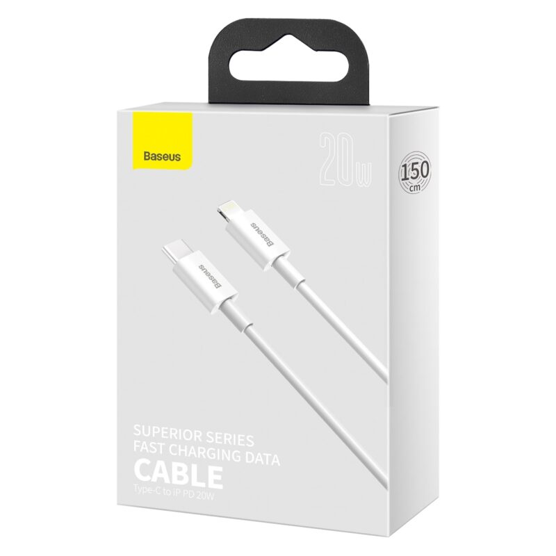 Baseus cable Superior PD USB-C - Lightning 1,5 m white 20W - Bild 7