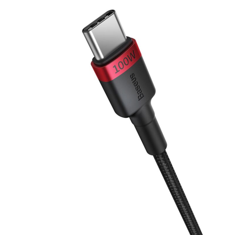 Baseus Cafule Charging Cable USB-C to USB-C 100W 1m 2pcs Red Black+Grey Black - Bild 4