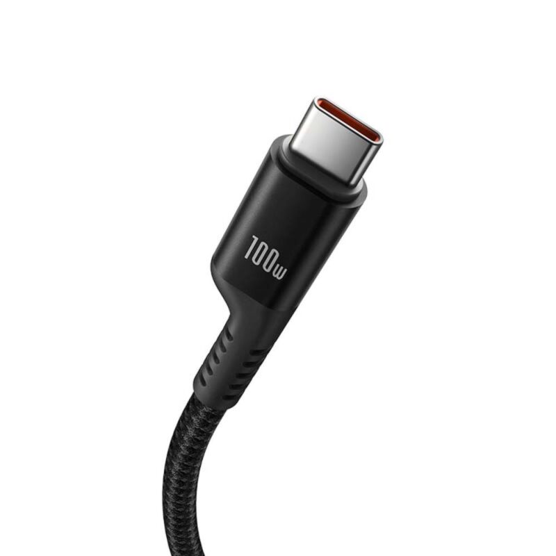 Baseus Fish-Eye Fast Charging Data Cable USB-C to USB-C 100W 1m Cluster Black - Bild 4