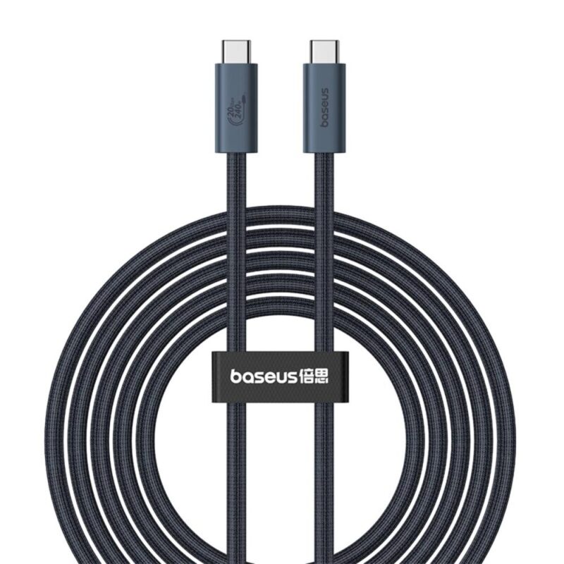 Baseus Flash 2 USB4 Full-Featured Charging Cable USB-C to USB-C 240W 5.9ft Cluster Black - Bild 3