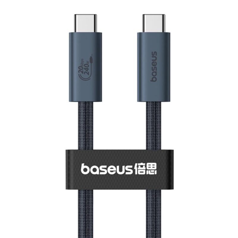 Baseus Flash 2 USB4 Full-Featured Charging Cable USB-C to USB-C 240W 5.9ft Cluster Black - Bild 7