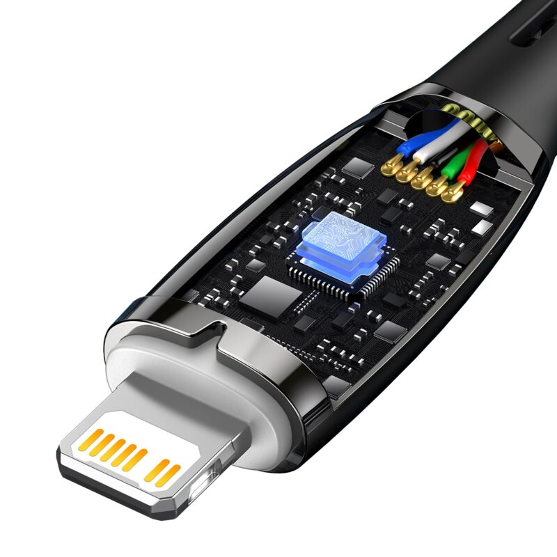 Baseus Glimmer Series Fast Charging Data Cable Type-C to iP 20W 2m Black - Bild 7