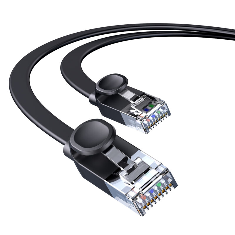 Baseus high Speed Six types of RJ45 Gigabit network cable (flat cable)15m Black - Bild 5