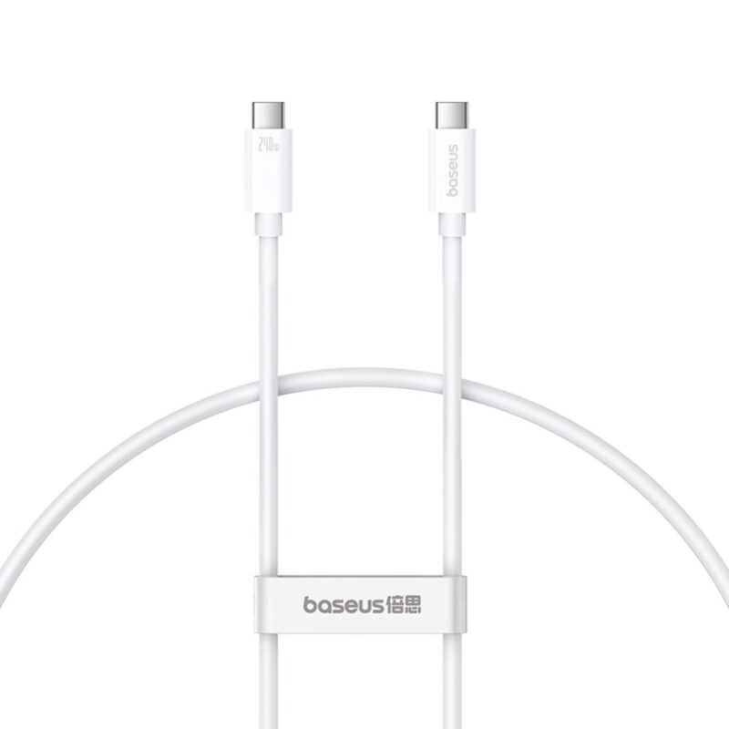 Baseus Superior Series 2 USB4 Full-Function Fast Charging Cable Type-C to Type-C 240W 1m Moon White - Bild 5