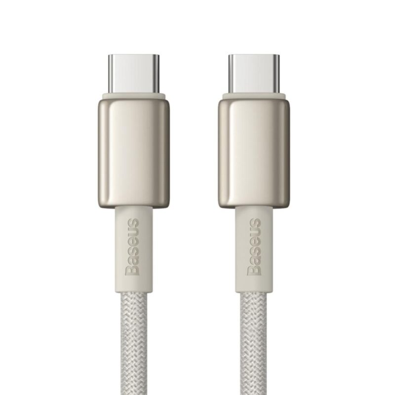 Baseus Tungsten Gold Fast Charging Data Cable Type-C to Type-C 100W 1m Titanium Galaxy Gold