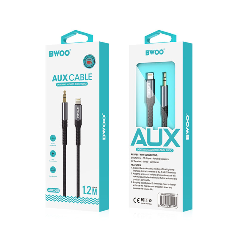 BWOO audio cable BO-AUX068 aux 3.5mm-lightning - Bild 7