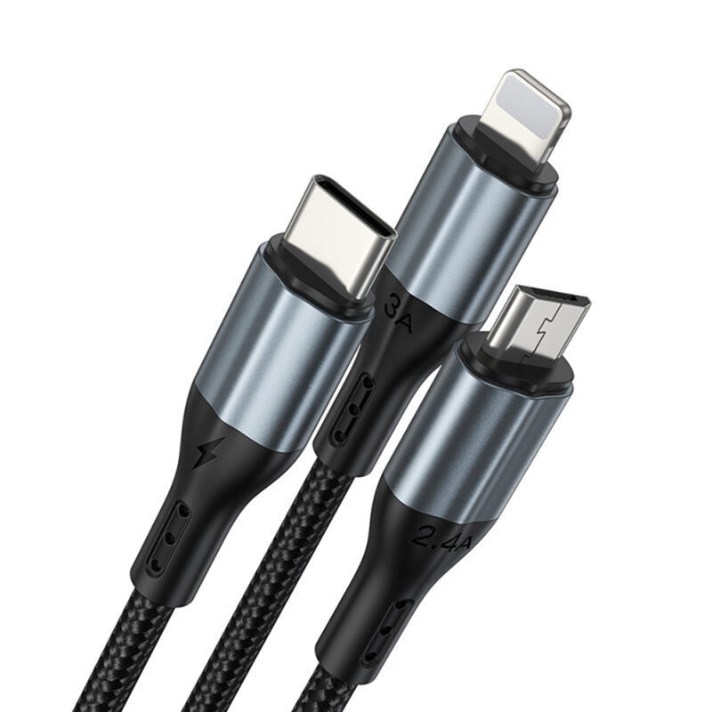 BWOO Fast 3 in 1 USB 3A Charging Cable X274 - Bild 3