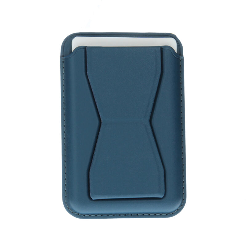 Card holder with stand navy blue