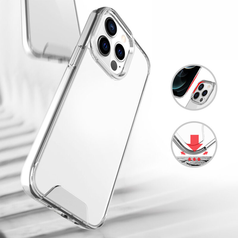 Crystal case for iPhone X / XS transparent big hole - Image 14