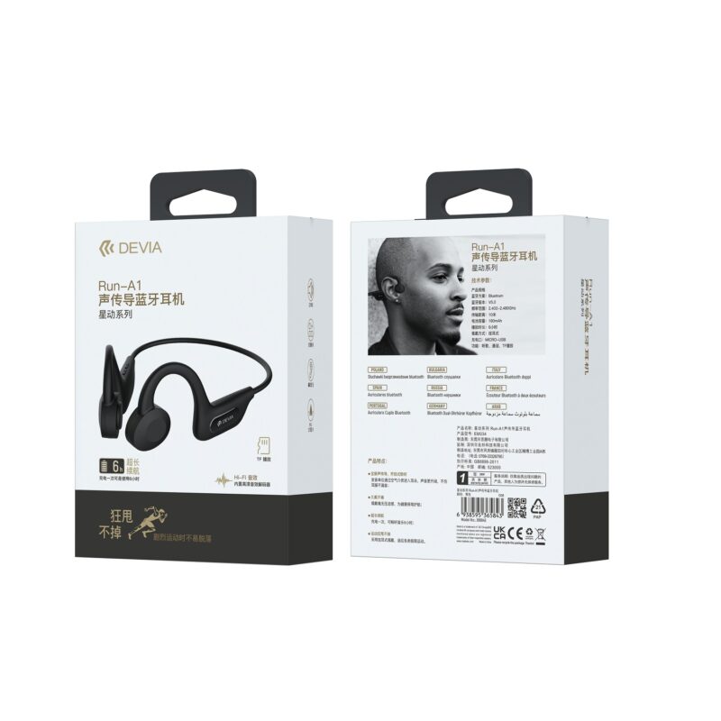 Devia Bluetooth earphones Kintone Run-A1 with bone conduction black - Bild 7