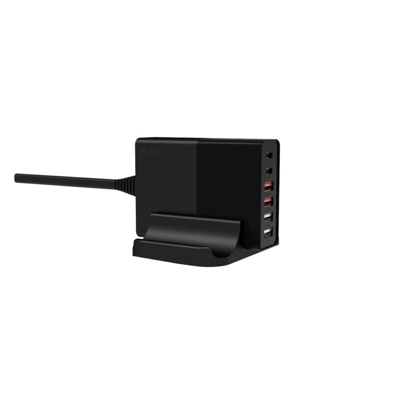 Devia wall charger Extreme PD QC 3.0 75W 2x USB-C 4x USB black - Bild 3