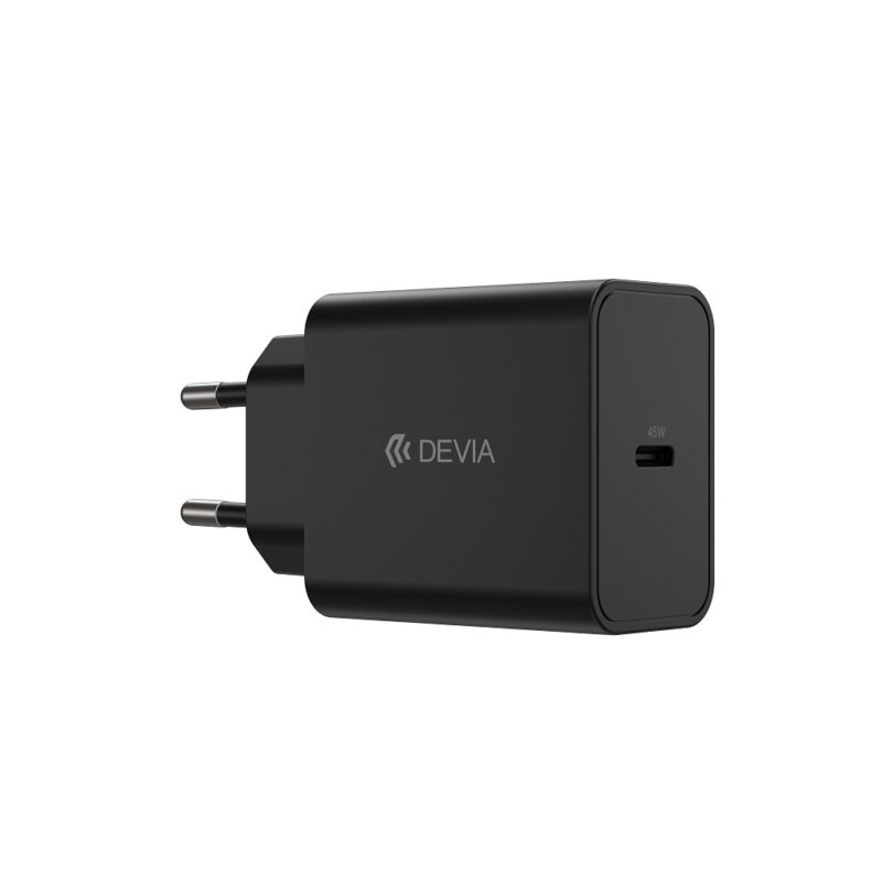 Devia wall charger Rocket PD 45W 1x USB-C black+ cable USB-C - USB-C - Bild 3