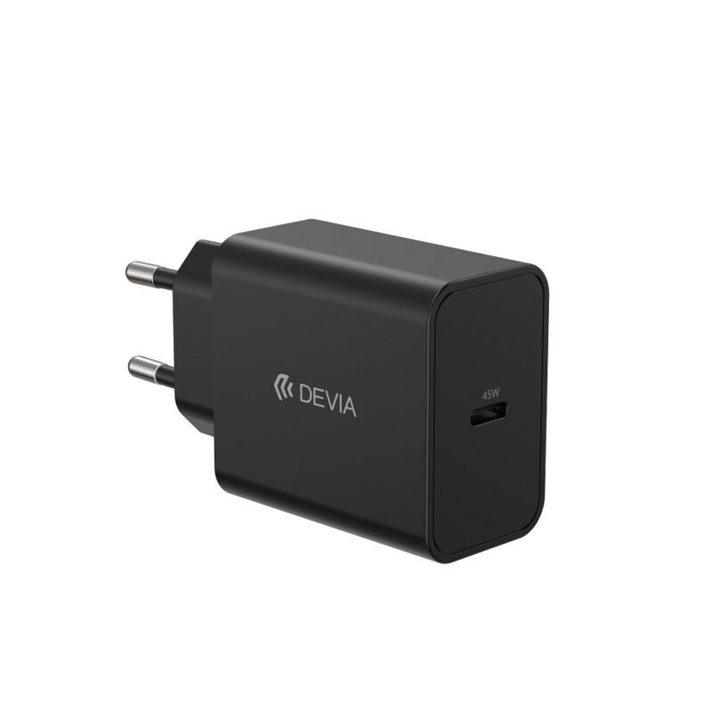 Devia wall charger Rocket PD 45W 1x USB-C black+ cable USB-C - USB-C - Bild 6