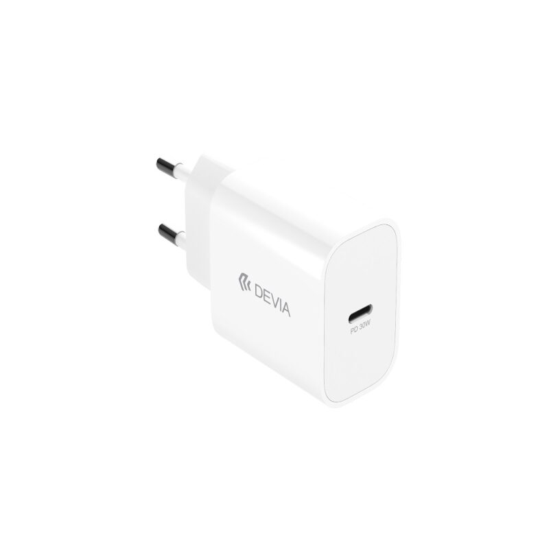 Devia wall charger Smart PD GaN 30W 1x USB-C white + cable USB-C - Lightning - Bild 4