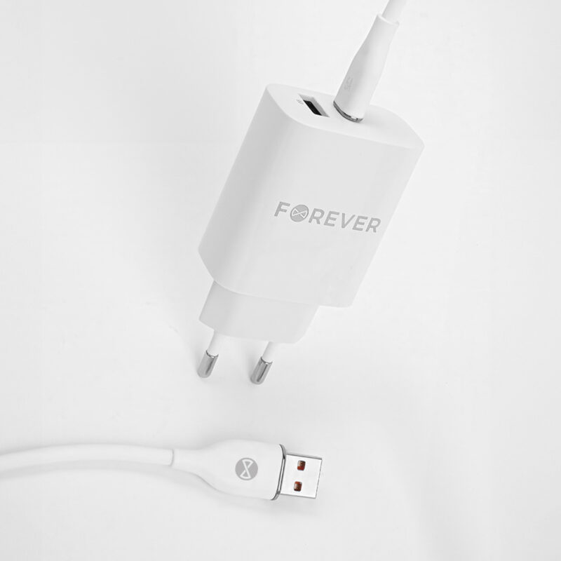 Forever cable USB - USB-C 1,0 m 6A white - Bild 7