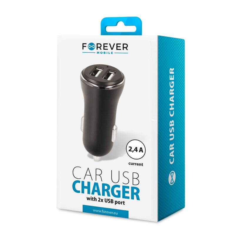 Forever CC-03 car charger 2x USB 2,4A black - Bild 6