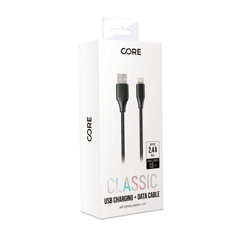 Forever Core Classic cable USB - Lightning 1,5 m 2,4A black - Bild 3