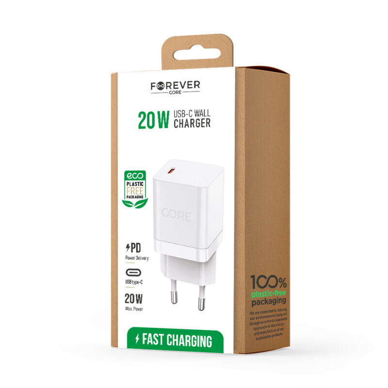 Forever CORE SMART PD wall charger 1xUSB-C 20W - Bild 3