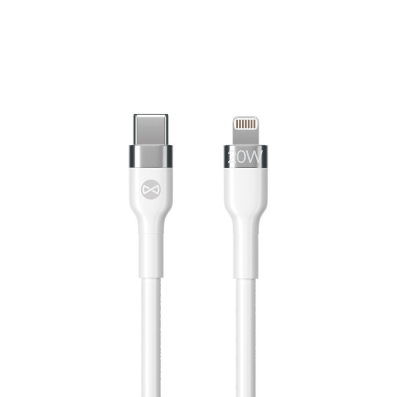 Forever Flexible cable USB-C - Lightning 1,0 m 20W white - Bild 3