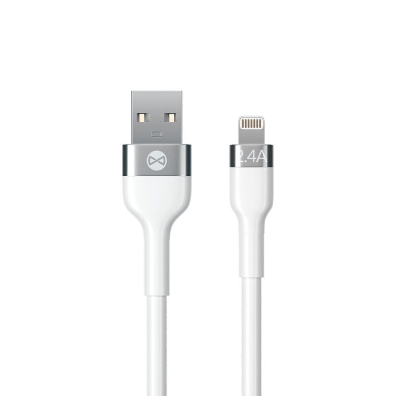 Forever Flexible cable USB - Lightning 1,0 m 2.4A white - Bild 3