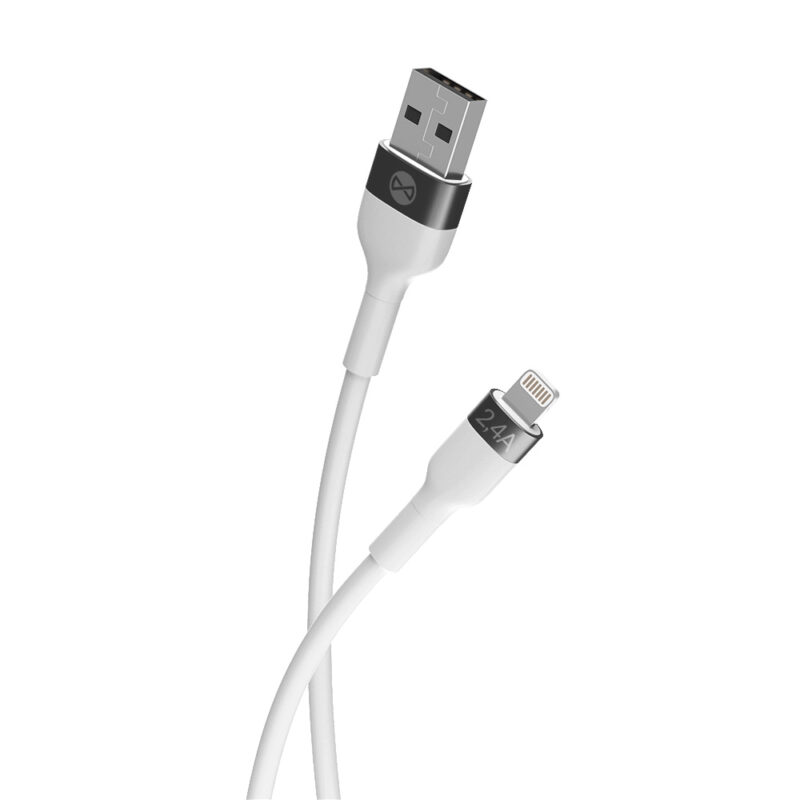 Forever Flexible cable USB - Lightning 1,0 m 2.4A white - Bild 4