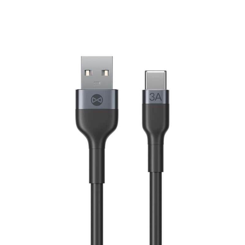 Forever Flexible cable USB - USB-C 1,0 m 3A black - Bild 3