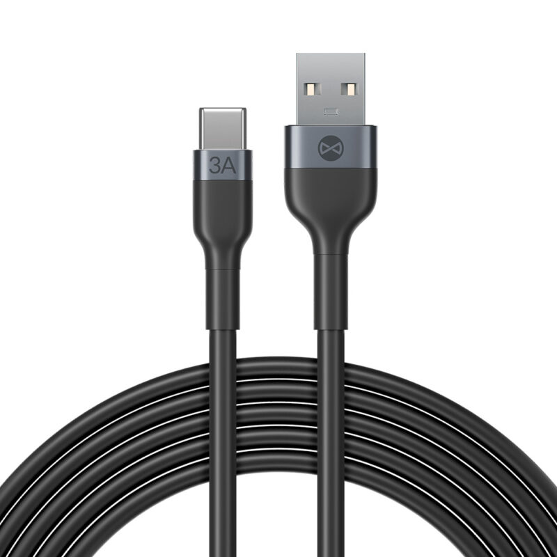 Forever Flexible cable USB - USB-C 1,0 m 3A black - Bild 4