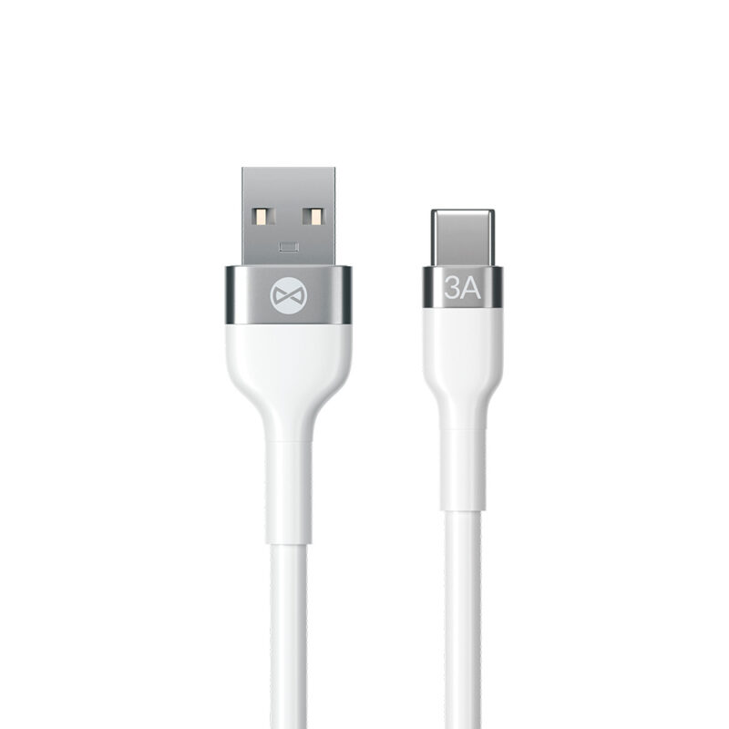 Forever Flexible cable USB - USB-C 1,0 m 3A white - Bild 3