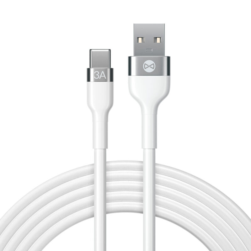 Forever Flexible cable USB - USB-C 1,0 m 3A white - Bild 4