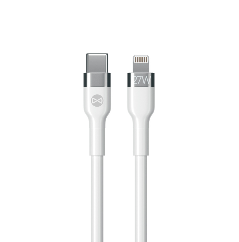 Forever Flexible MFi cable USB-C - Lightning 1,0 m 27W white - Bild 4