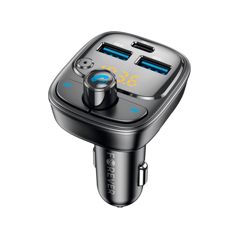 Forever FM transmitter Bluetooth 2 x USB-A 1 x USB-C PD 30W TR-370 black